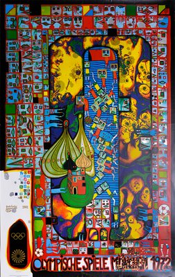 Olympic Games In Munich Poster By Friedensreich Hundertwasser 1972 For Sale At Pamono