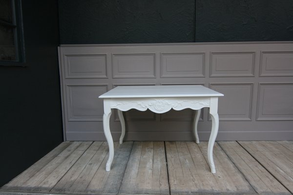 Vintage French White Dining Table For Sale At Pamono