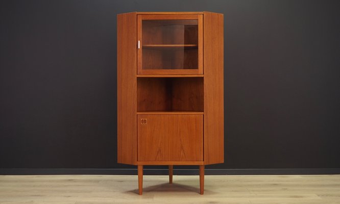 Vintage Danish Teak Veneer Corner Cabinet Bei Pamono Kaufen
