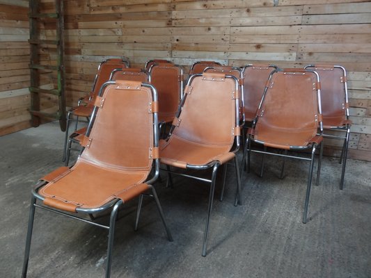 Les Arcs Chairs by Charlotte Perriand for Cassina, 1968, Set of 12