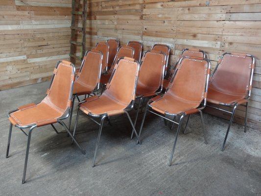 Les Arcs Chairs by Charlotte Perriand for Cassina, 1968, Set of 12