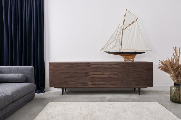 Walnut and 2024 grey sideboard