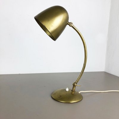 Mid Century German Modernist Brass, Aluminum Table Lamp Mid Century Modern