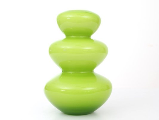 Small Danish Blown Glass Vase by Bülow, 1990s for Pamono