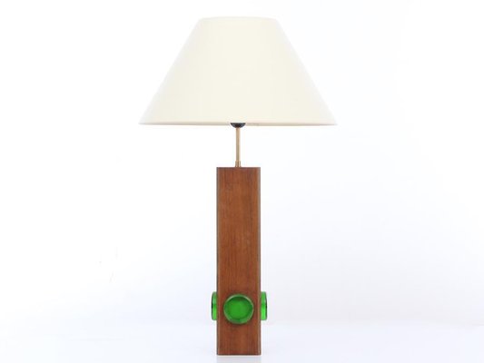 Large Mid Century Scandinavian Teak Lamp 1960s