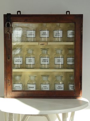 Antique pharmacy display case deals