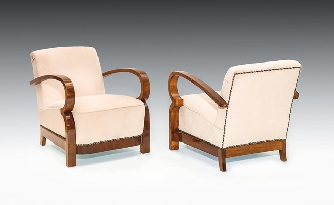 French Art Deco Armchairs 1930s Set Of 2 For At Pamono