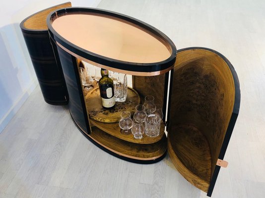 Art Deco Macassar And Rose Oak Whiskey Cabinet Bei Pamono Kaufen