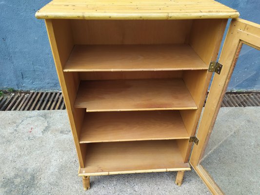 Vintage Rattan Cabinet 1950s For, Second Hand Solid Wood Bookcases