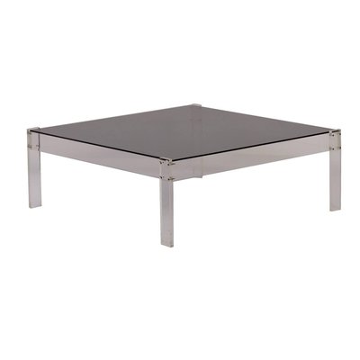 Big Square Coffee Table Made Of Perspex, Big Square White Coffee Table