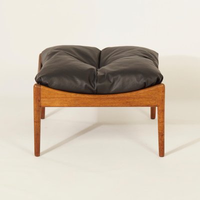 Leather Foot Stool By Kristian Vedel, Leather Foot Rest