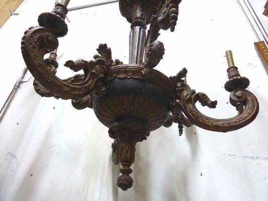 Antique Painted Wooden Chandelier Rockery Style For Sale At Pamono