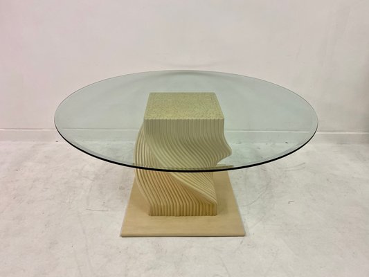 Vintage Spiral Bamboo And Glass Dining Table 1980s For At Pamono - Oval Glass Spiral Coffee Table Vintage Spiral Bamboo And Glass Dining Table 1980s For At Pamono - Oval Glass Spiral Coffee Table