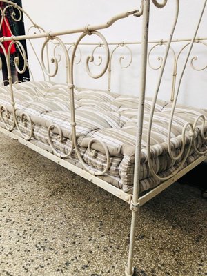 Lacquered Metal Crib with Cotton Mattress 1920s for sale at Pamono