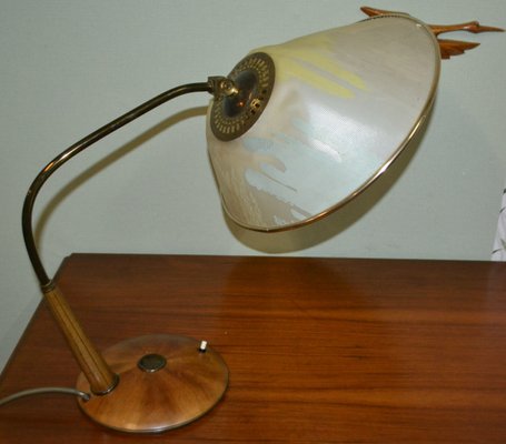 mid century wooden lamp