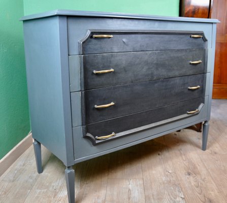 Painted Blue Grey Dresser 1960s For, What Color Knobs For Grey Dresser