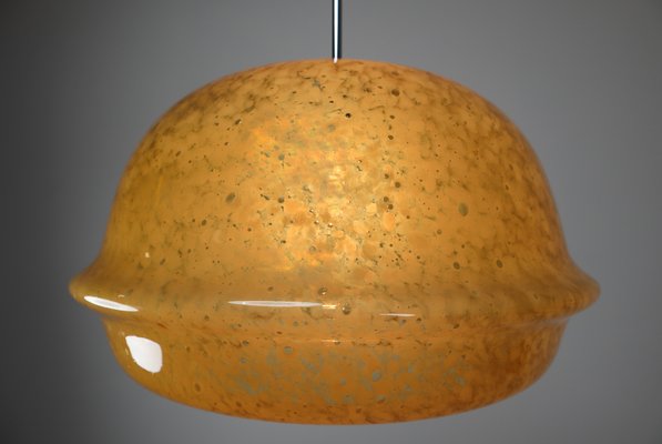 Large Amber Colored Hand N Glass, Colored Glass Pendant Lights Uk
