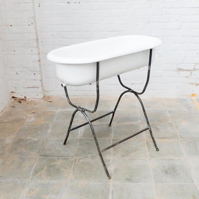 Vintage Baby Wash Tub With Stand For, Antique Baby Bathtub