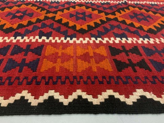 Tapis vintage afghan en laine tissé à la main kilim 218 × 129 cm (7'2 × 4'3 tapis oriental fait main en laine à tissage plat) - France
