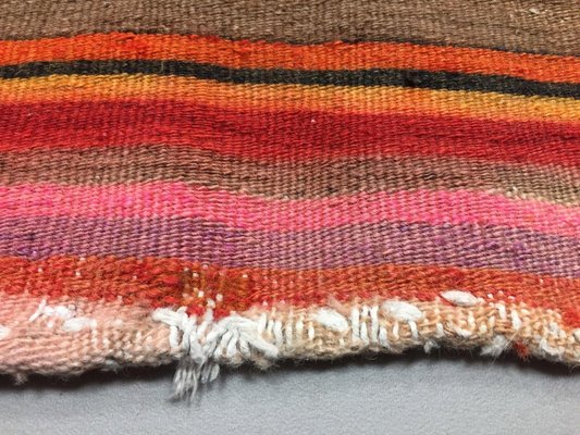 Vintage Turkish Shabby Wool Kilim Rug, 6×9 Kilim Rug
