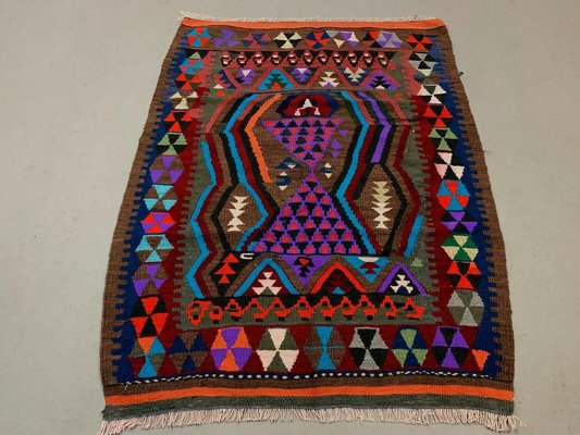 Small Vintage Turkish Traditional Country Home Decor Wool Kilim Rug For Sale At Pamono
