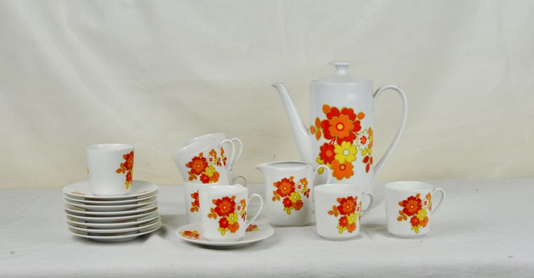 Coffee Set from Bavaria Seltmann Weiden, 1960s, Set of 17 for sale
