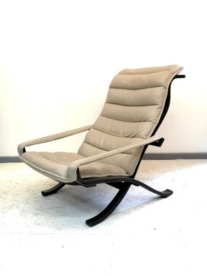 Siesta Leather Highback Chair By Ingmar Relling For Westnofa 1960s For Sale At Pamono