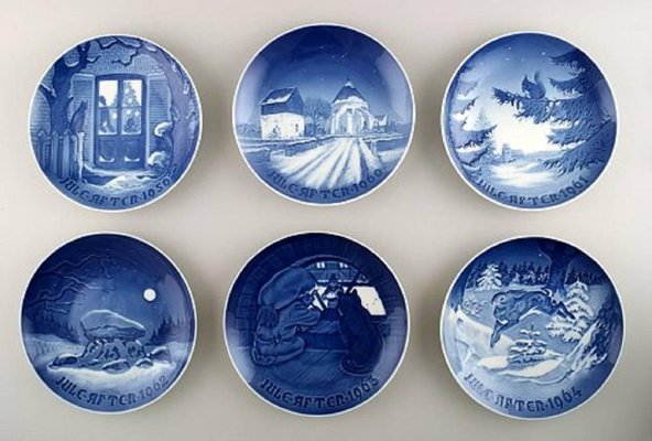 Christmas Plates from Bing & Grondahl, 1950s, Set of 21 for sale