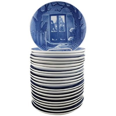 Christmas Plates from Bing & Grondahl, 1950s, Set of 21 for sale