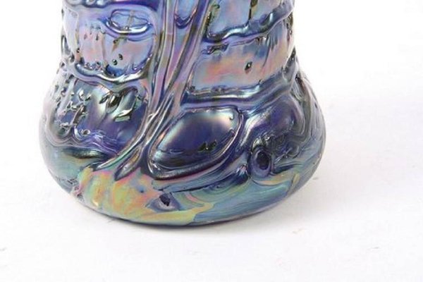 Large Art Nouveau Rainbow Color Art Glass Vase For Sale At Pamono