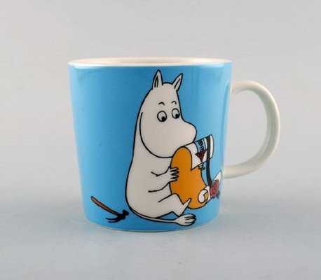 Cups in Porcelain with Motifs from Moomin from Arabia, Finland, Set of 2