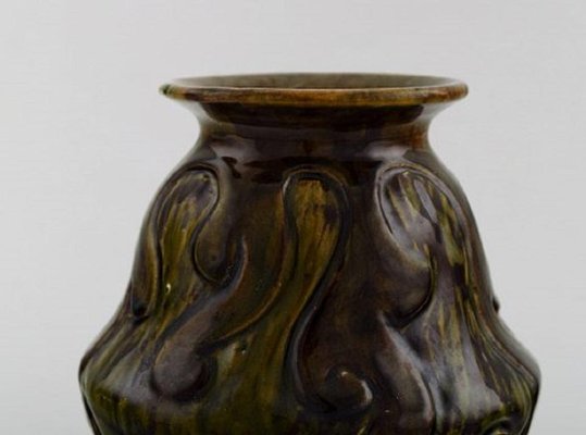 Ancien Pichet Mesureur En Tôle émaillée Marron - Décor Fleurs - ERO Roumanie Années 60