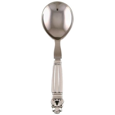 Acorn by George Jensen Sterling Silver individual Oval Soup Spoon  6 7/8" 