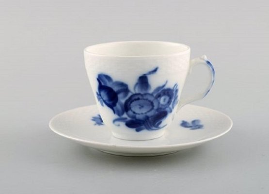 Demitasse Cup Saucer Set More  Available BRAIDED Royal Copenhagen BLUE FLOWERS 