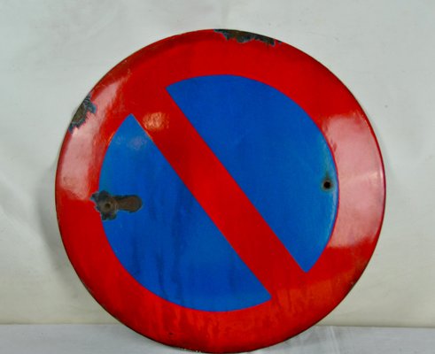 Enameled No Parking Sign 1950s For Sale At Pamono Enameled No Parking Sign 1950s For Sale At Pamono