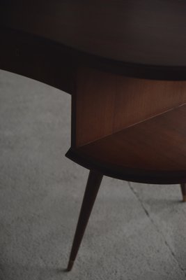 Mid-Century Modern Wenge Organic-Shaped Boomerang Custom Desk