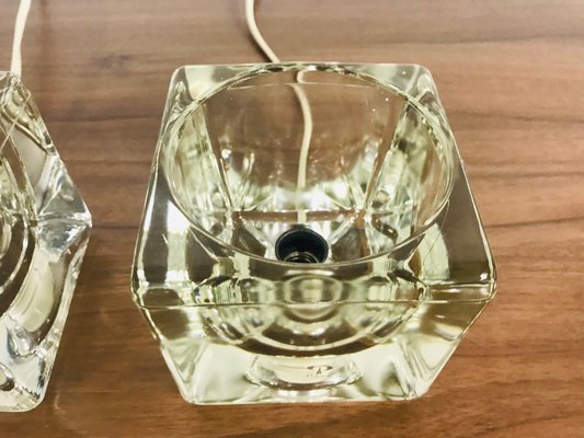 glass cube table lamp