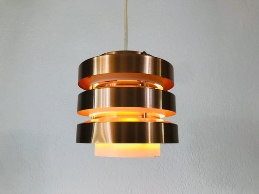 Copper and Metal Pendant Lamp from GDR 
