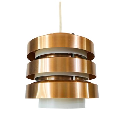 Copper and Metal Pendant Lamp from GDR 