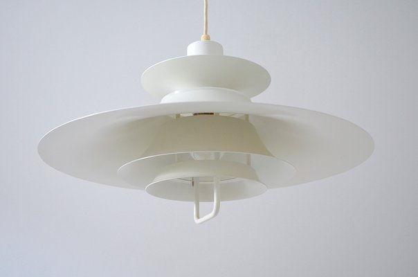 Scandinavian White Pendant Lamp From Design Light Demark 1960s For At Pamono - White Pendant Ceiling Lighting