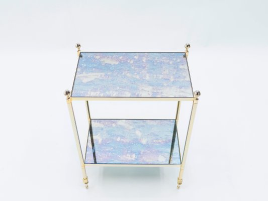Brass Mirrored Side Tables From Maison Jansen 1960s Set Of 2 For Sale At Pamono