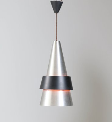 Mid Century Modern Aluminum Corona Pendant Lamp by Jo Hammerborg for Fog & Mørup, 1963 Mid Century Modern Aluminum Corona Pendant Lamp by Jo Hammerborg for Fog & Mørup, 1963