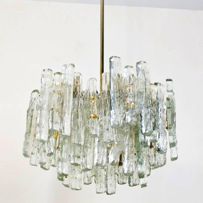 Large Modern Three Tiered Ice Gl Chandelier By Kalmar Lighting Ice Gl Chandelier By Kalmar Lighting