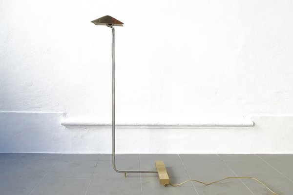 Brass And Chrome Floor Lamp From Cedric Hartman 1970s For Sale At Pamono