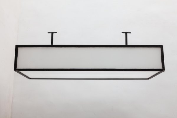 Italian White Opal Glass Square Box Flush Mount Or Wall Light 1960s For Sale At Pamono