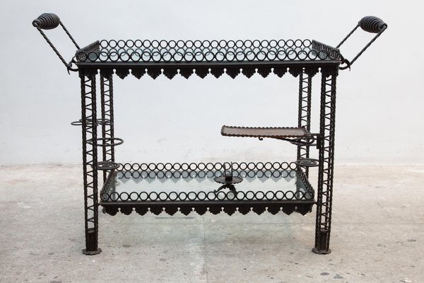 Brutalist French Wrought Iron Bar Cart 1950s For At Pamono - Wrought Iron Patio Bar Cart Brutalist French Wrought Iron Bar Cart 1950s For At Pamono - Wrought Iron Patio Bar Cart