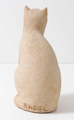 Sculpture Chat En Ceramique 1970s En Vente Sur Pamono
