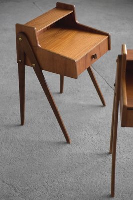 Mid Century Modern Swedish Teak Nightstands With Drawer 1950s Set Of 2 For Sale At Pamono