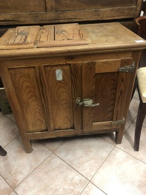 vintage wooden ice chest