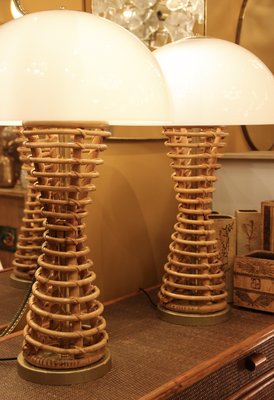 wicker table lamps